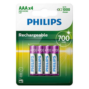 Batterie Philips Batería R03B4A70/10 700 mAh 1,2 V (4 Unités)
