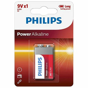 Pile Alcaline Philips Batería 6LR61P1B/10 9V 6LR61
