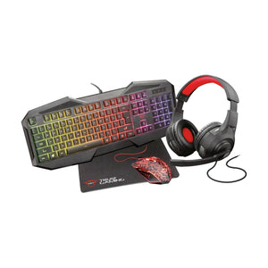 Clavier et Souris Gaming Trust GXT 1180RW Noir Espagnol Qwerty QWERTY