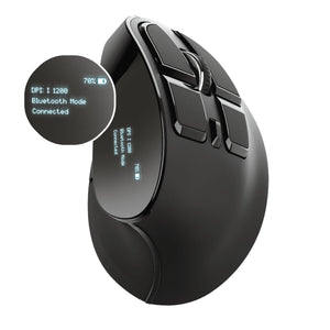 Wireless Mouse Trust Voxx Black Ergonomic Vertical Bluetooth Rechargeable