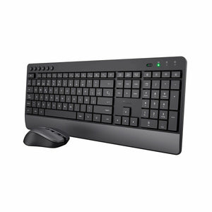 clavier et souris Trust Trezo Noir Espagnol Qwerty Espagnol QZERTY