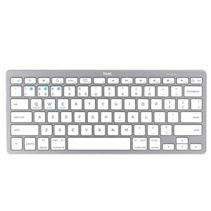 Clavier Trust Blanc Argenté Espagnol Qwerty