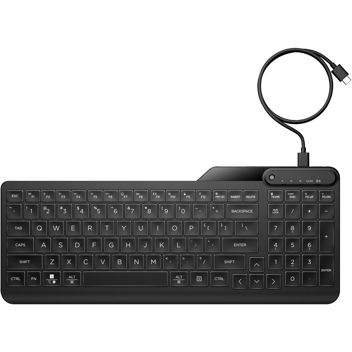 clavier et souris HP 405 Noir Qwerty US