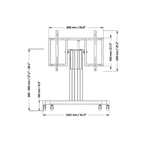 Support de TV Neomounts PLASMA-M2550TSILVER 42" 100" 150 kg