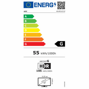 Écran AOC AG493UCX2 DQHD 165 Hz 49"