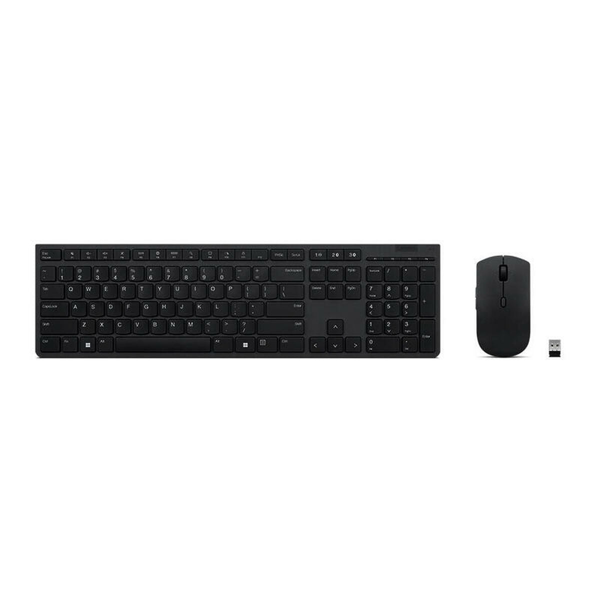 Tastatur mit Drahtloser Maus Lenovo SLIM COMBO II ES MC00011728 Schwarz Qwerty Spanisch