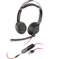 Casque Poly BLACKWIRE 5220 Noir Rouge