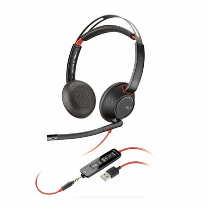 Casque Poly BLACKWIRE 5220 Noir Rouge