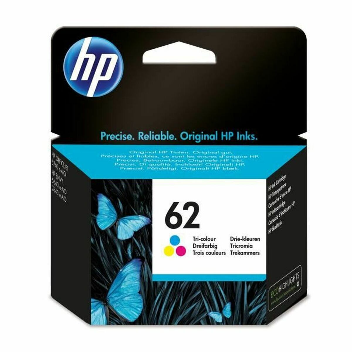 Original Ink Cartridge HP 62 Tricolour Cyan/Magenta/Yellow