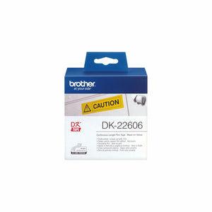 Printer Labels Brother DK22606 Yellow Black Yellow/Black