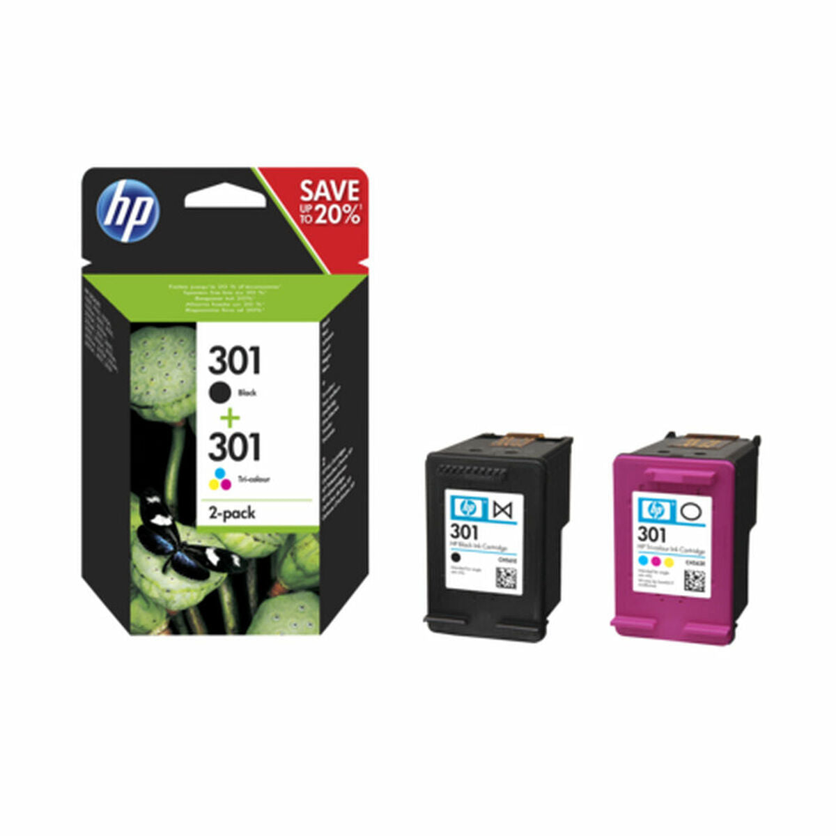 Original Ink Cartridge HP N9J72AE#301 Black Multicolour