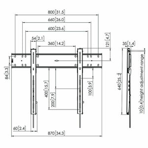 Support de TV Vogel's 7368000 55" 100 kg