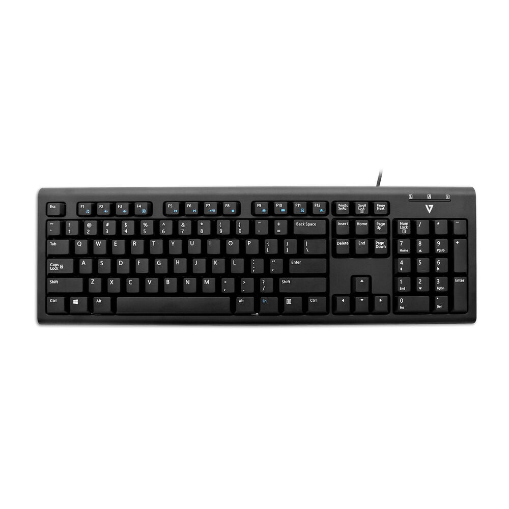 Clavier V7 KU200US Noir Multicouleur QWERTY Qwerty US