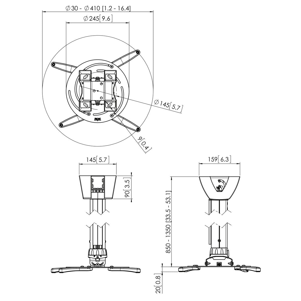 Support de Toit pour Projecteur Vogel's PPC 2585