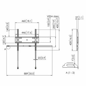 Support de TV Vogel's 7045000 50 kg 55" 42"