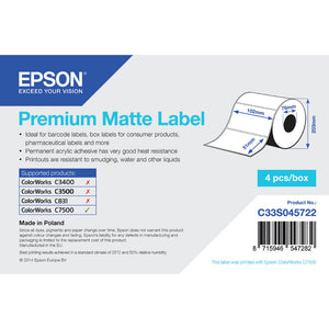 Drucker-Etiketten Epson C33S045722 Weiß (1 Stück)