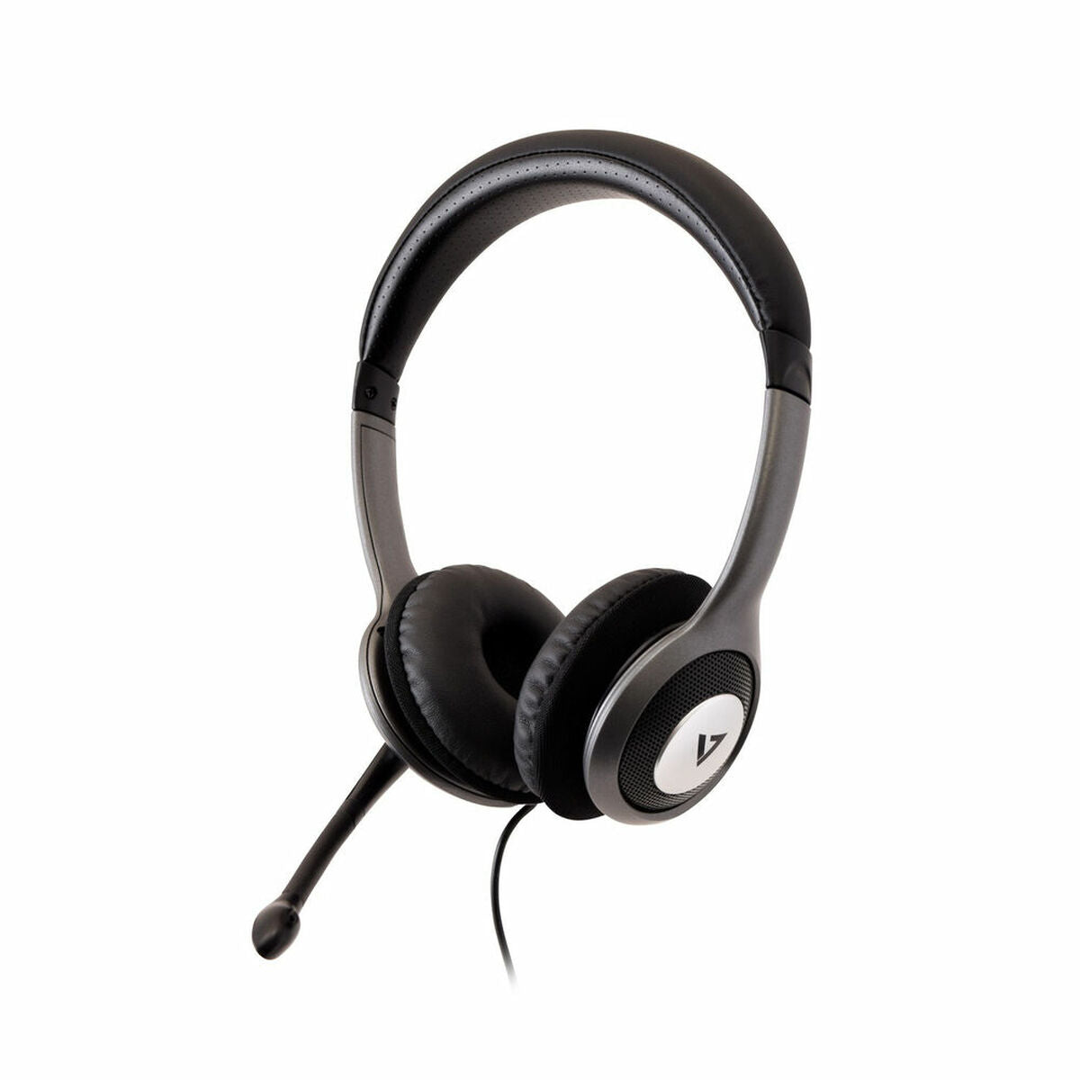 Casques avec Microphone V7 HU521 Noir Argenté