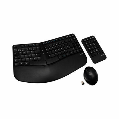 Keyboard and Wireless Mouse V7 CKW400ES Black Spanish Spanish Qwerty