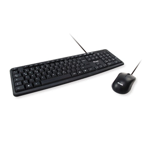 Tastatur mit Maus Equip 245201 Qwerty Spanisch Schwarz Bunt