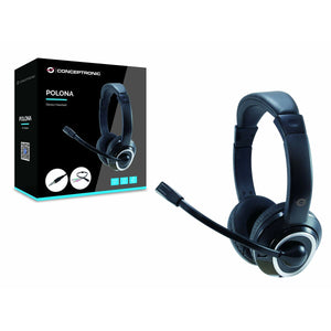 Headphones Conceptronic POLONA02BA Black