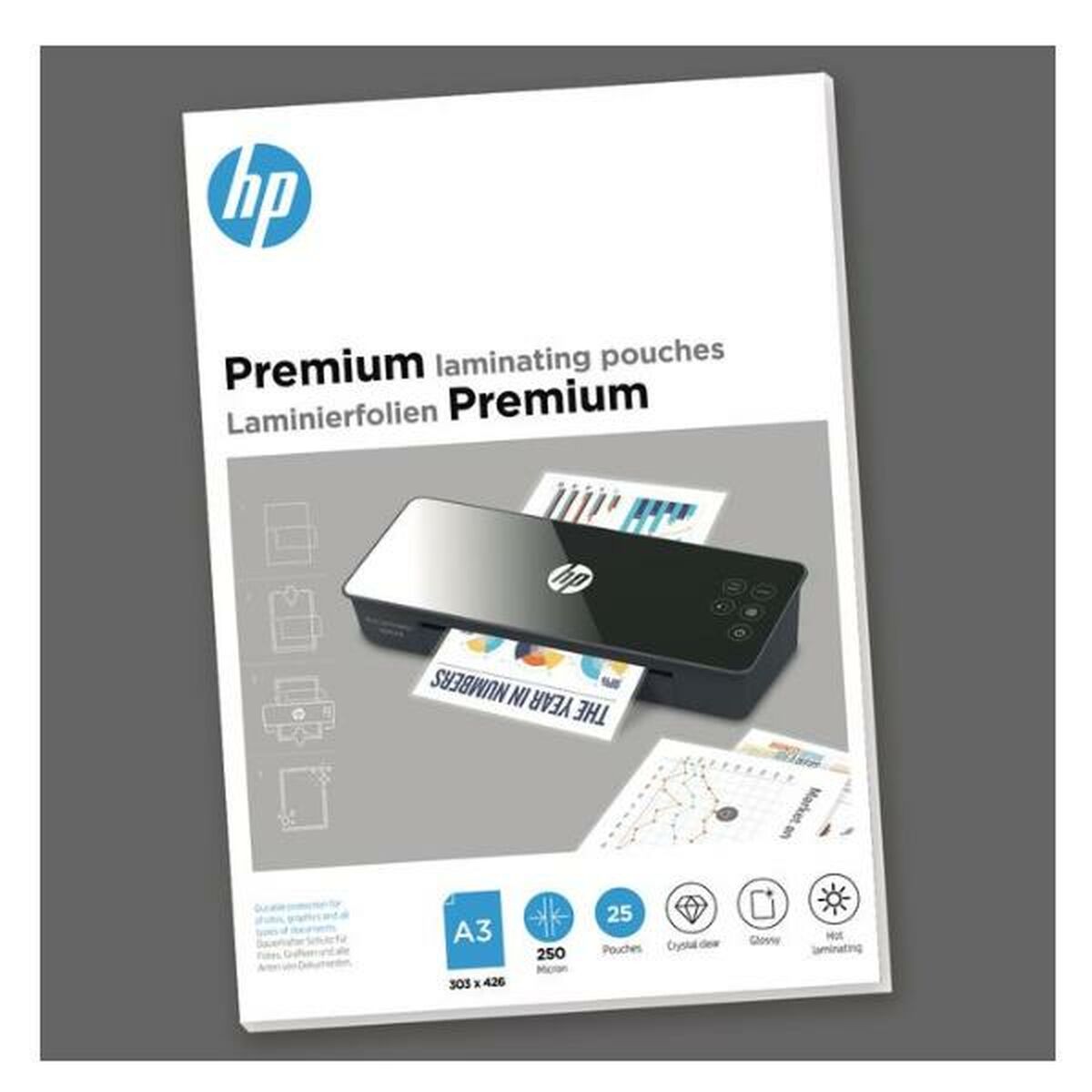 Laminating Sheets HP A3 (25 Units)