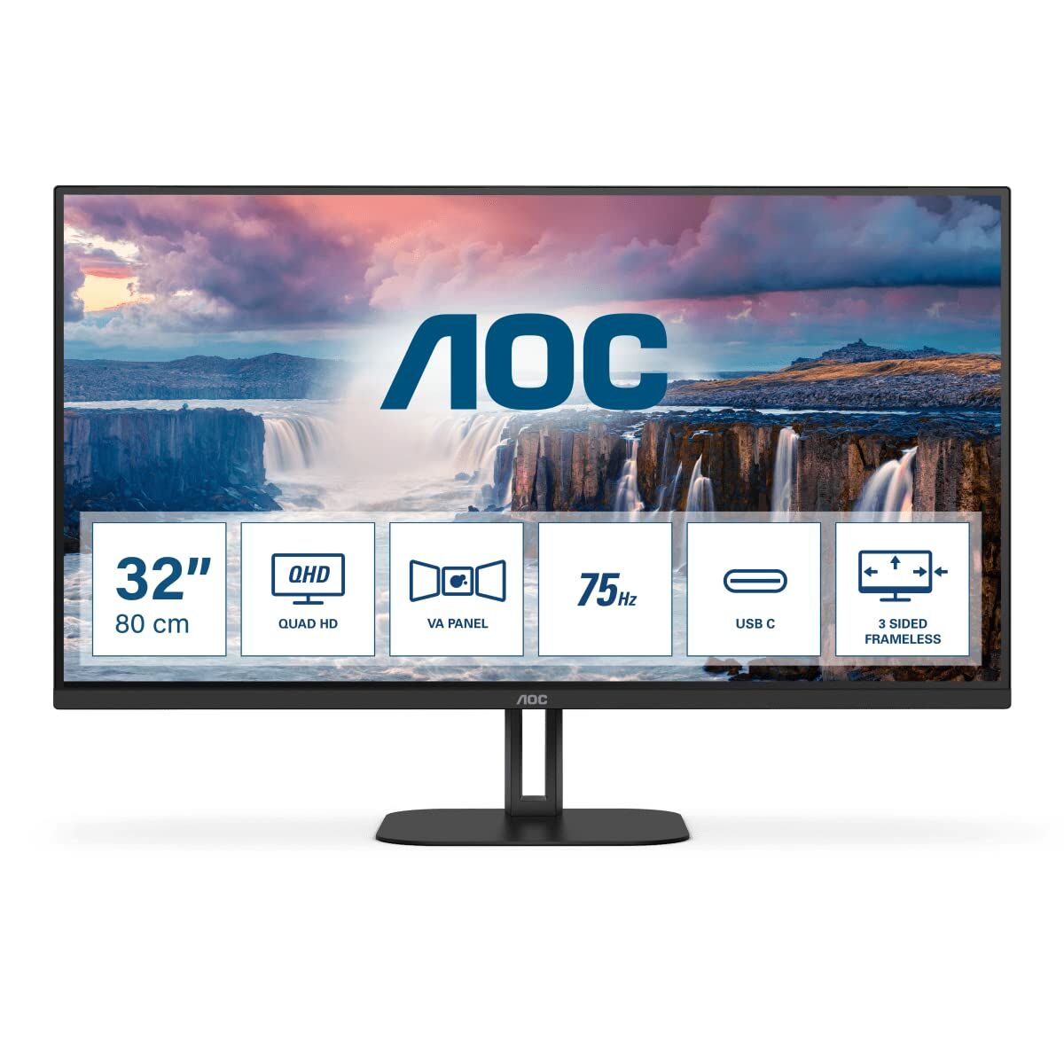 Écran AOC Q32V5CE/BK 32" 2560 x 1440 Quad HD