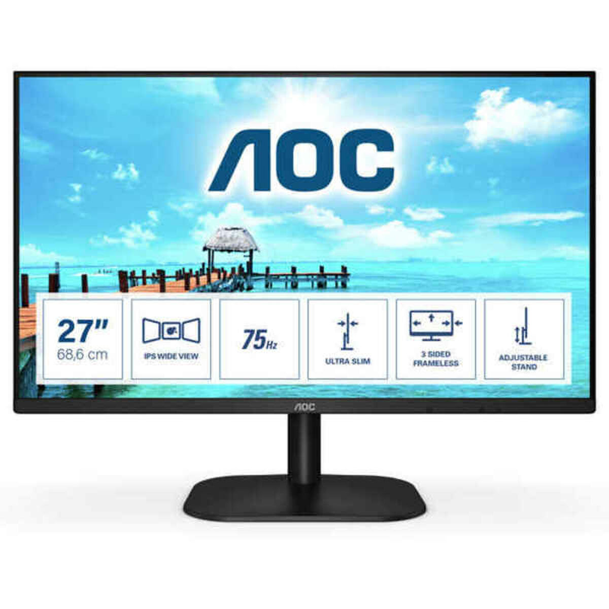 Écran AOC 27B2H 27" LCD LED IPS Flicker free 75 Hz