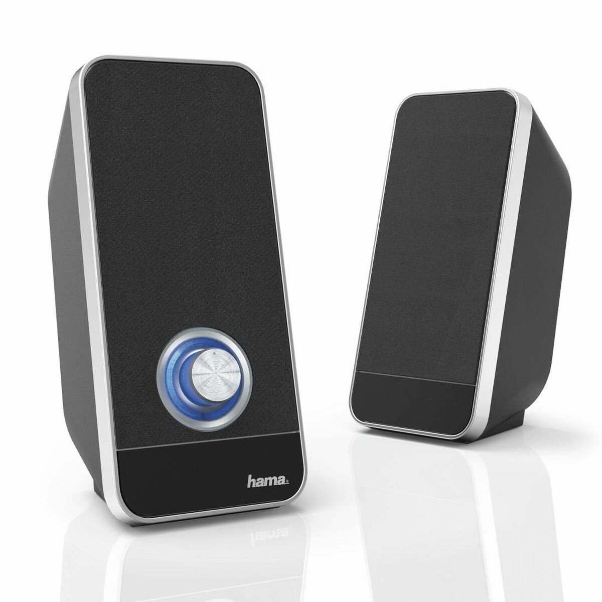 Haut-parleurs de PC Hama Sonic LS-206 Noir Noir/Argenté 6 W 4 W