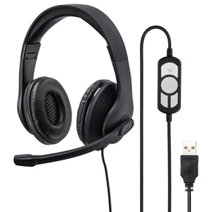 Headphones Hama HS-USB300 Black