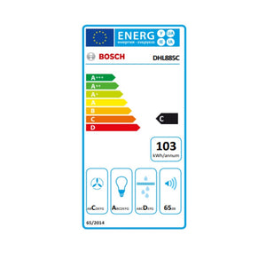 Hotte standard BOSCH 204716 86 cm 730 m3/h 1051W Acier inoxydable