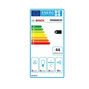 Hotte standard BOSCH DWB66BC50 60 cm 590 m3/h 69 dB 220W Acier