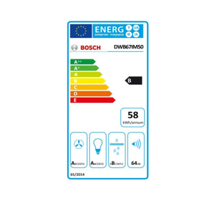 Conventional Hood BOSCH DWB67IM50 60 cm 720 m3/h 52 dB 250W Steel B