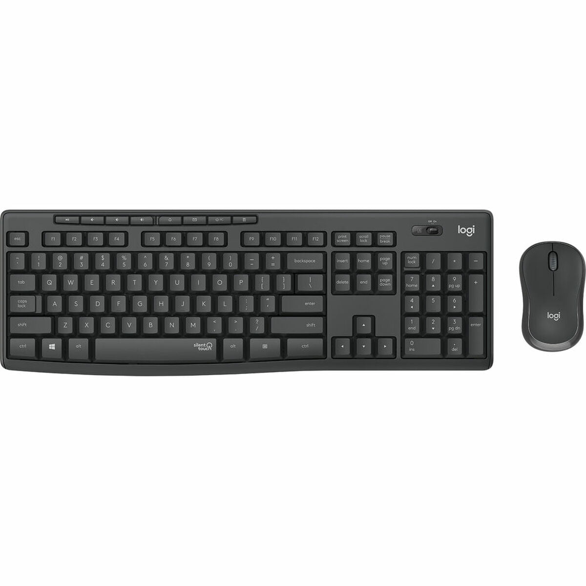 Keyboard and Wireless Mouse Logitech 920-009870 Wireless Black Grey Graphite Portuguese