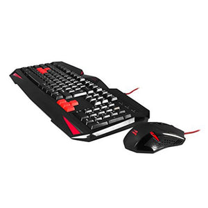 Keyboard and Mouse Tacens MCP1 Black Red Monochrome Black/Red Spanish Qwerty