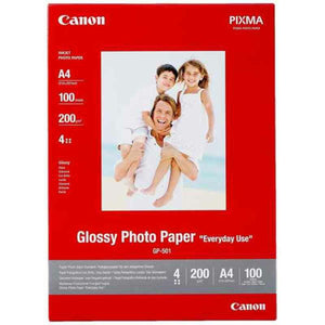 Glänzendes Photopapier Canon 0775B001 A4 100 Bettlaken Weiß Bunt