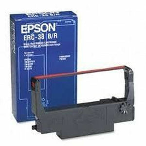 Original Dot Matrix Tape Epson ERC38BR Red Black (Refurbished A)