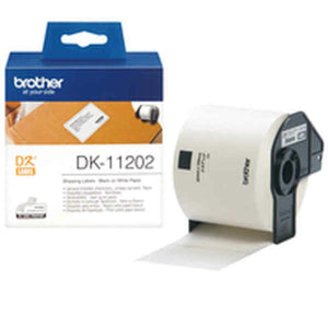 Drucker-Etiketten Brother DK11202 Weiß Schwarz/Weiß