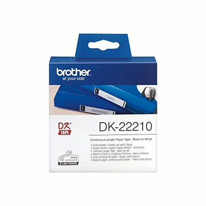 Continuous Paper for Printers Brother DK22210 29 x 30,48 mm Black/White White 500 Sheets