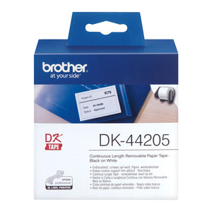 Printer Labels Brother DK-44205 62 mm x 30,48 m Black/White (3 Units)