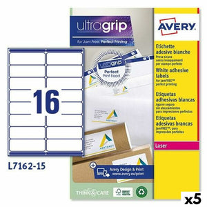 Etiquettes pour Imprimante Avery L7162 Blanc 15 Volets 99,1 x 33,9 mm (5 Unités)