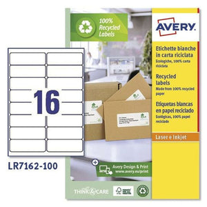 Drucker-Etiketten Avery LR7162 Weiß 100 Bettlaken 99,1 x 33,9 mm (5 Stück)
