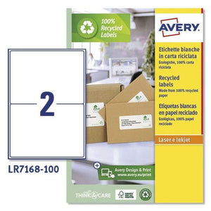 Drucker-Etiketten Avery LR7168 Weiß 100 Bettlaken 199,6 x 143,5 mm (5 Stück)