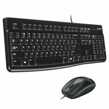 Keyboard Logitech Desktop MK120 QWERTY Black Portuguese