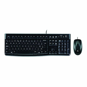 clavier et souris Logitech Desktop MK120 USB Noir Italien