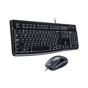 Keyboard and Optical Mouse Logitech Desktop MK120 Black Qwerty US