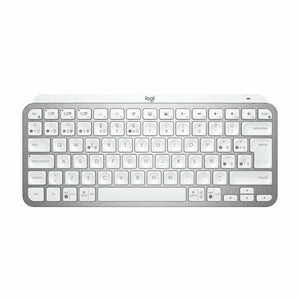 Clavier Logitech MX Keys Mini Gris Espagnol Qwerty Argenté Blanc