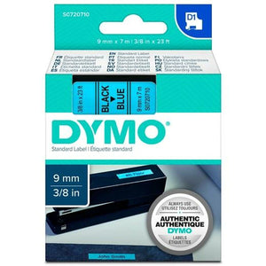 Ruban Laminé pour Etiqueteuses Dymo D1 40916 9 mm LabelManager™ Noir Bleu (5 Unités)