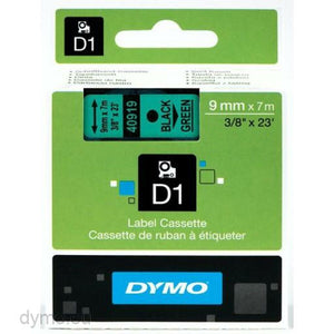 Ruban Laminé pour Etiqueteuses Dymo D1 40919 9 mm LabelManager™ Noir Vert (5 Unités)