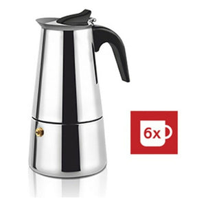 Cafetière Italienne Haeger Moka Acier inoxydable 18/10