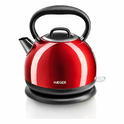 Water Kettle and Electric Teakettle Haeger EK-22R.021A Red Stainless steel 2200 W 1,7 L